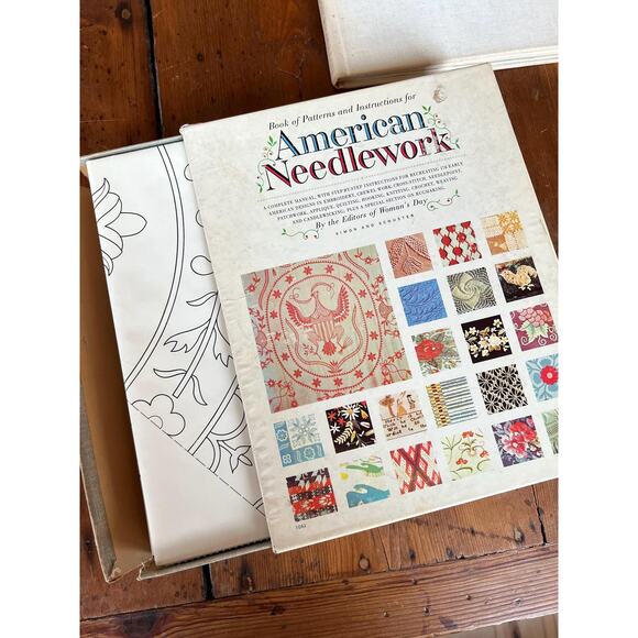 VTG American Needlework Pattern Book +  Reference Guide Quilting Embroidery - Picture 1 of 10